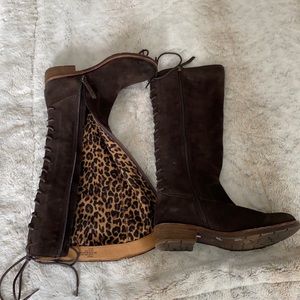 Sofft Aqua Suede Brown Boots